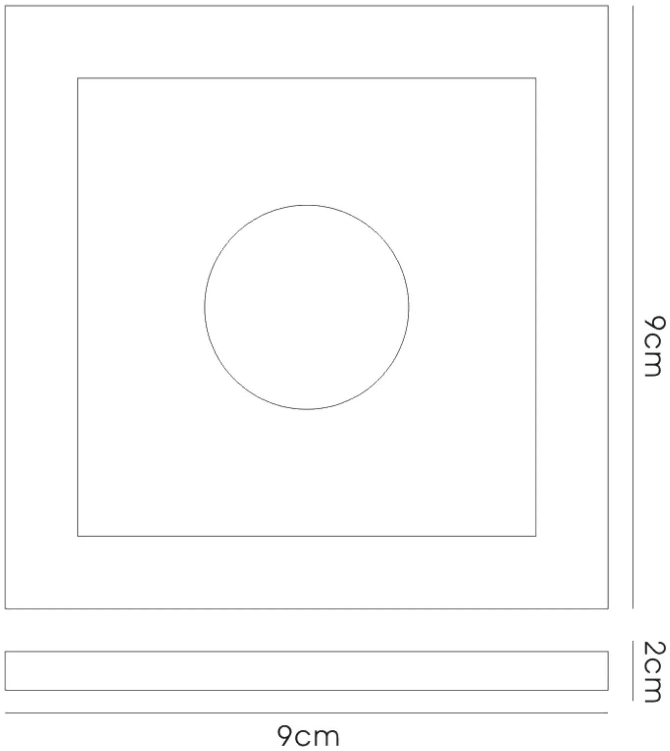 IL30832CH  Crystal Bubble Downlight Square Rim Only Clear